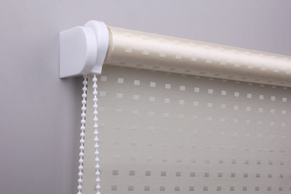 Close up of a blockout roller blind