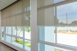 Blinds on the Window, Sun and Heat Protection 