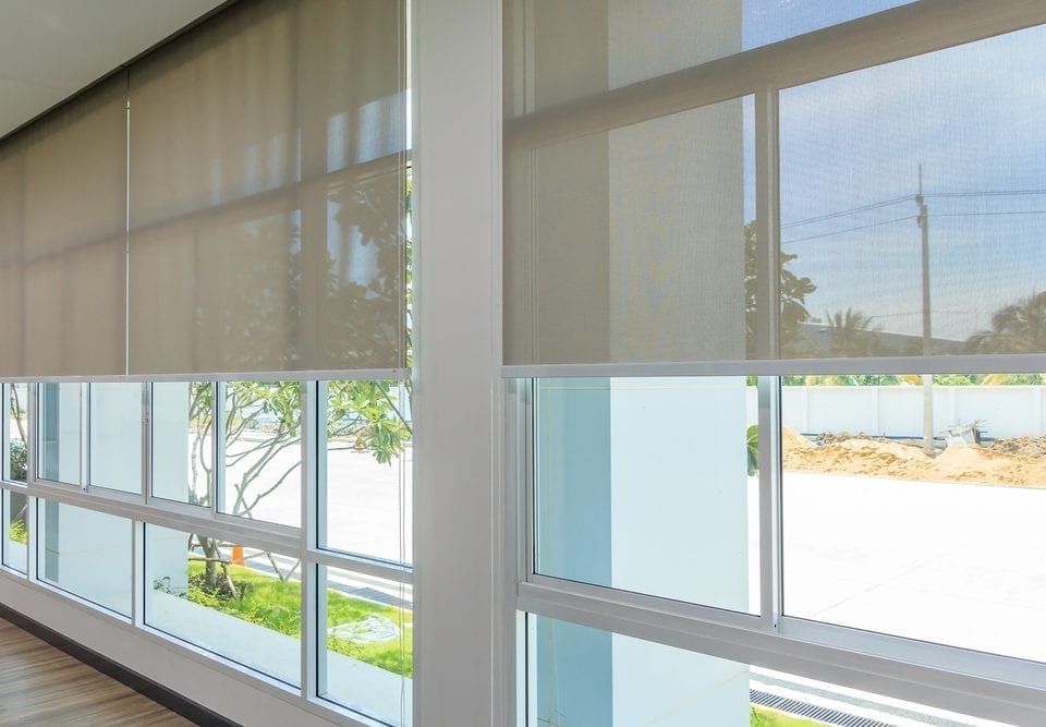 Blinds on the Window, Sun and Heat Protection